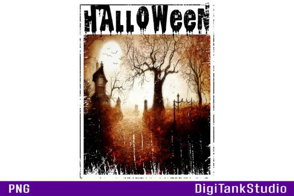 Retro Halloween Spooky PNG Graphics & Freebies